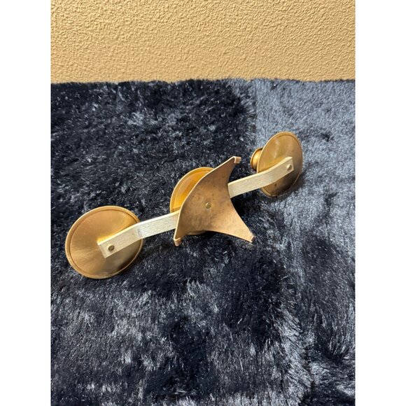 Vintage Brass Three-Cup Candle Holder Centerpiece - Picture 4 of 8